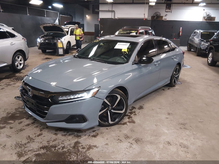 2021 Honda Accord VIN 1HGCV2F30MA029642 IAAI salvage auction — FRONT END, Mv-907A (New York), sold $9,100 on 2026-07-31 (photo 2)
