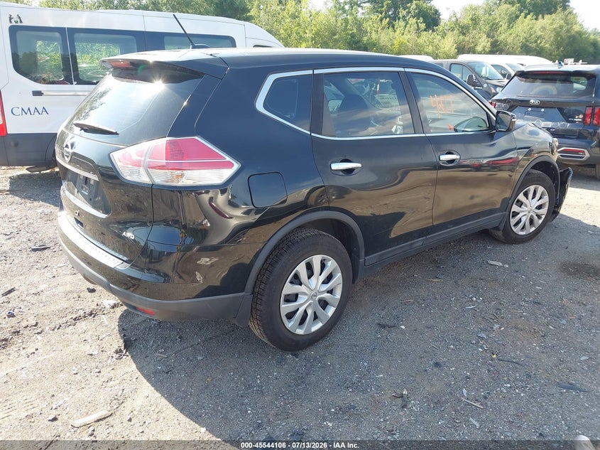 2015 Nissan Rogue VIN KNMAT2MV9FP542081 IAAI salvage auction — FRONT END, Clear (Massachusetts), sold $400 on 2026-07-24 (photo 4)