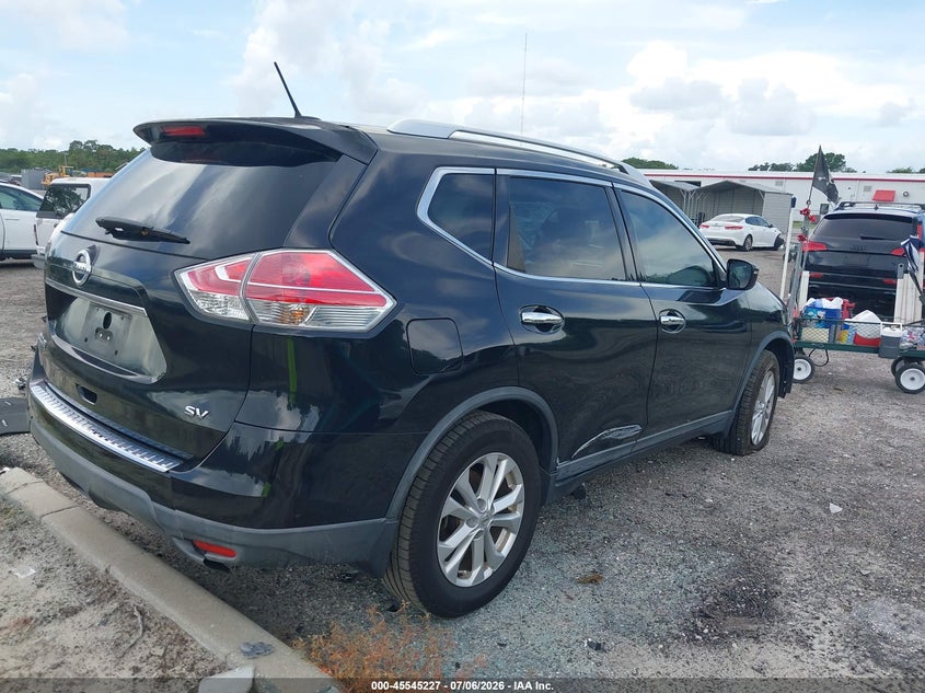 2016 Nissan Rogue VIN KNMAT2MT9GP716831 IAAI salvage auction — FRONT END, Rebuildable (Florida), sold $350 on 2026-07-30 (photo 4)