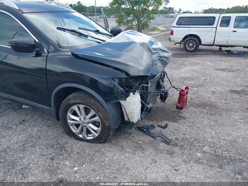 2016 Nissan Rogue VIN KNMAT2MT9GP716831 IAAI salvage auction — FRONT END, Rebuildable (Florida), sold $350 on 2026-07-30 (photo 6)