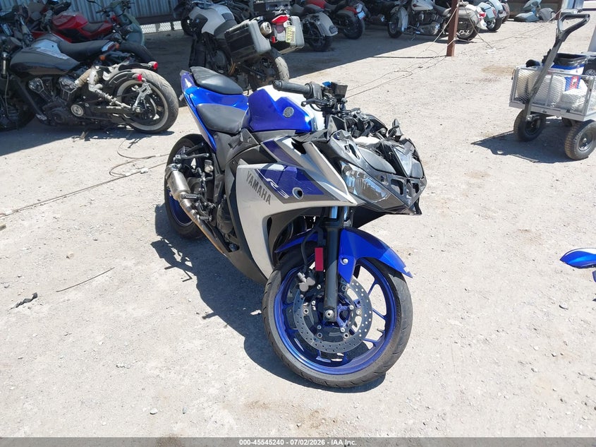 2015 Yamaha Yzf VIN MH3RH06Y9FK009212 IAAI salvage auction — FRONT END, Salvage (California), sold $725 on 2026-07-15 (photo 1)