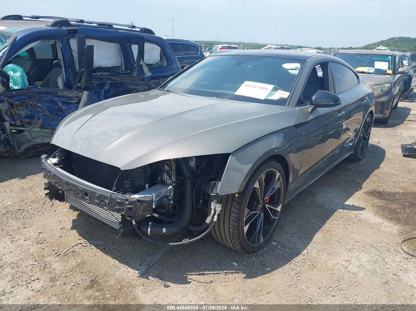 2025 Audi S5 VIN WAUB4CF58SA003949 IAAI salvage auction — HAIL, Clear (Oklahoma), sold $18,100 on 2026-09-08 (photo 2)