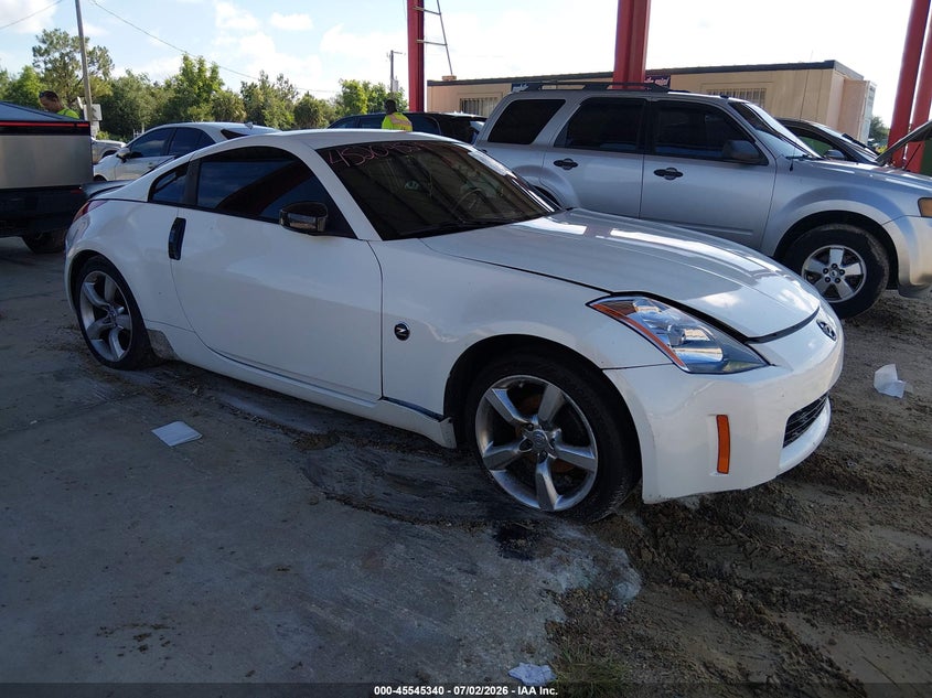 2003 Nissan 350z VIN JN1AZ34EX3T010722 IAAI salvage auction — LEFT FRONT, Rebuildable (Florida), sold $525 on 2026-07-17 (photo 1)
