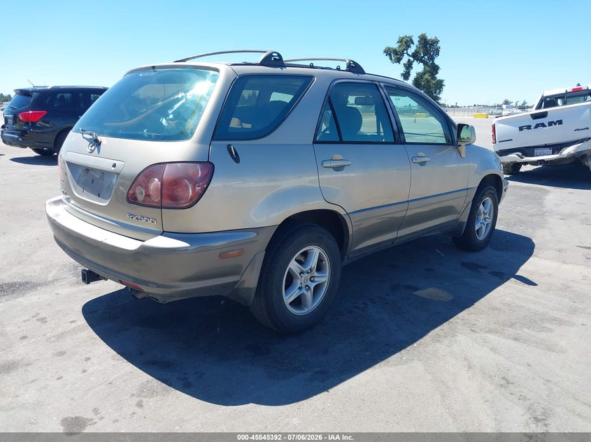 1999 Lexus Rx 300 VIN JT6HF10U4X0024622 IAAI salvage auction — NORMAL WEAR, Clear - Dealer Only (California), sold $625 on 2026-07-14 (photo 4)