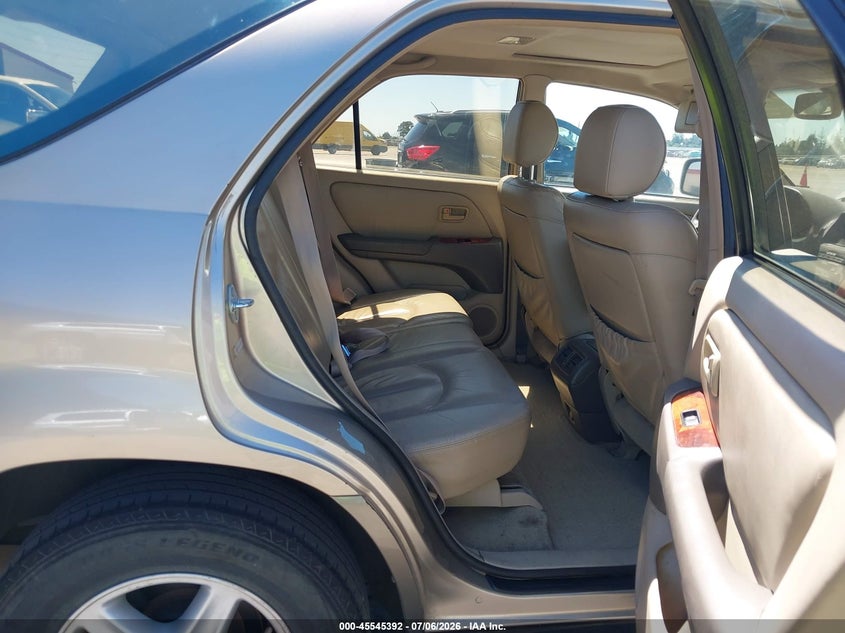 1999 Lexus Rx 300 VIN JT6HF10U4X0024622 IAAI salvage auction — NORMAL WEAR, Clear - Dealer Only (California), sold $625 on 2026-07-14 (photo 8)