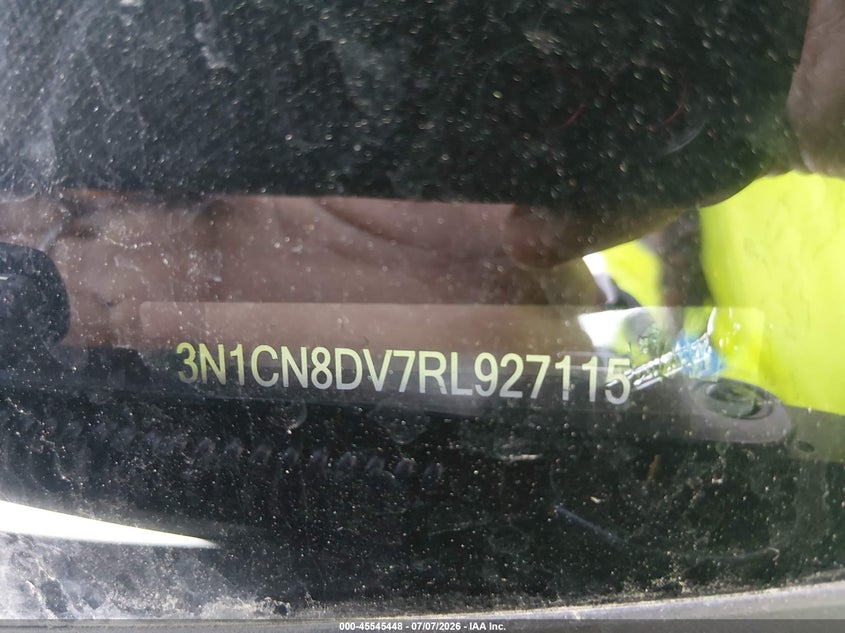 2024 Nissan Versa VIN 3N1CN8DV7RL927115 IAAI salvage auction — REAR END, Enterprise Vehicles Clear Only (Nevada), sold $10,300 on 2026-07-13 (photo 9)