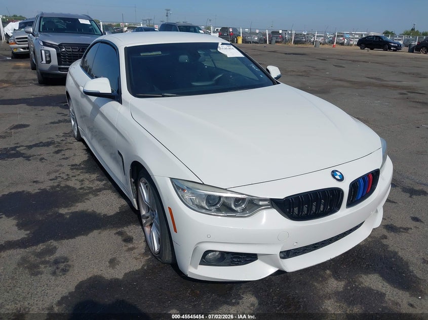 2014 BMW 4er VIN WBA3V5C55EP747995 IAAI salvage auction — FRONT END, Salvage (California), sold $2,350 on 2026-08-05 (photo 1)