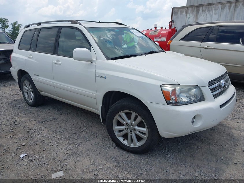 2007 Toyota Highlander VIN JTEEW21A770042615 IAAI salvage auction — LEFT FRONT, Clear (Tennessee), sold $600 on 2026-07-23 (photo 1)