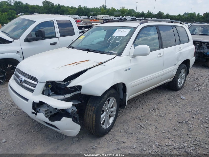 2007 Toyota Highlander VIN JTEEW21A770042615 IAAI salvage auction — LEFT FRONT, Clear (Tennessee), sold $600 on 2026-07-23 (photo 2)