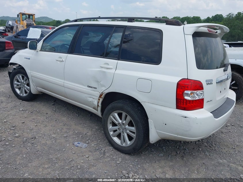 2007 Toyota Highlander VIN JTEEW21A770042615 IAAI salvage auction — LEFT FRONT, Clear (Tennessee), sold $600 on 2026-07-23 (photo 3)