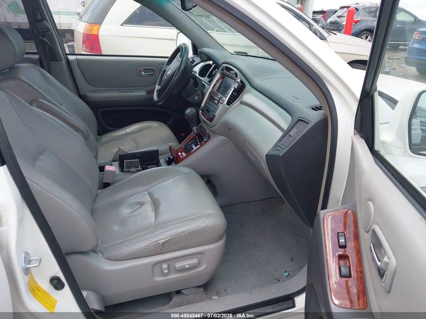 2007 Toyota Highlander VIN JTEEW21A770042615 IAAI salvage auction — LEFT FRONT, Clear (Tennessee), sold $600 on 2026-07-23 (photo 5)