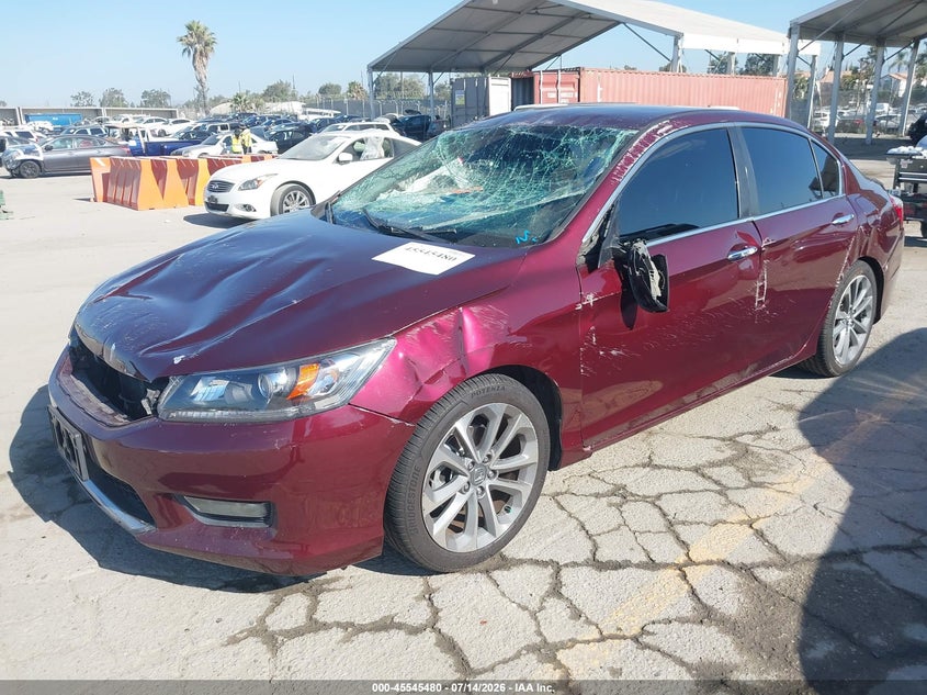 2015 Honda Accord VIN 1HGCR2F52FA262513 IAAI salvage auction — ROLLOVER, Salvage (California), sold $750 on 2026-07-20 (photo 2)