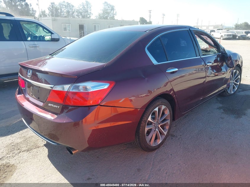 2015 Honda Accord VIN 1HGCR2F52FA262513 IAAI salvage auction — ROLLOVER, Salvage (California), sold $750 on 2026-07-20 (photo 4)