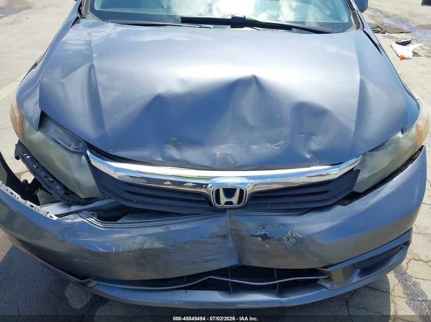 2012 Honda Civic VIN 19XFB2F8XCE312514 IAAI salvage auction — FRONT END, Wait Title, sold $1,650 on 2026-09-02 (photo 6)