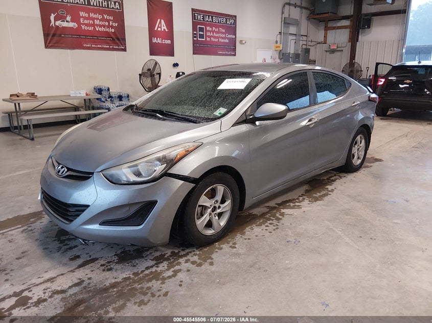 2014 Hyundai Elantra VIN KMHDH4AEXEU065963 IAAI salvage auction — NORMAL WEAR, Clear (Louisiana), sold $275 on 2026-07-29 (photo 2)