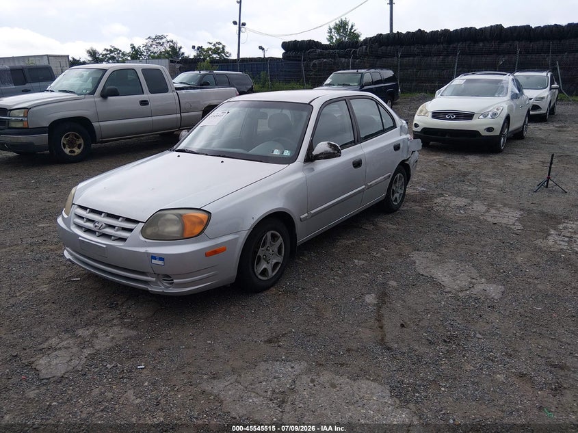 2005 Hyundai Accent VIN KMHCG45CX5U592862 IAAI salvage auction — REAR END, Salvage (Pennsylvania), sold $225 on 2026-07-31 (photo 2)