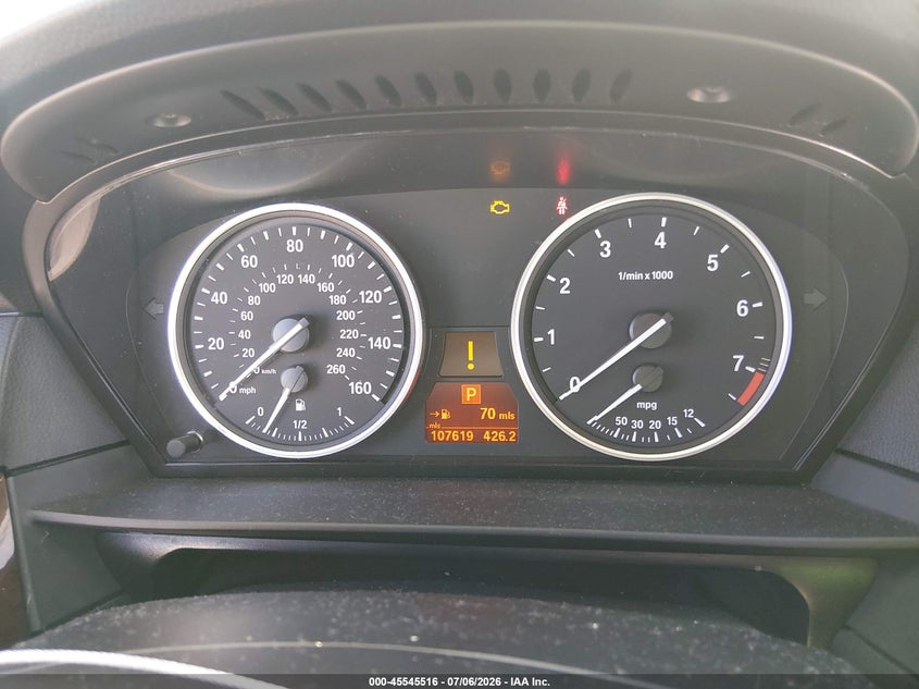 2009 BMW 5 series VIN WBANW13539C160738 IAAI salvage auction — FRONT END, Salvage (California), sold $750 on 2026-07-19 (photo 7)