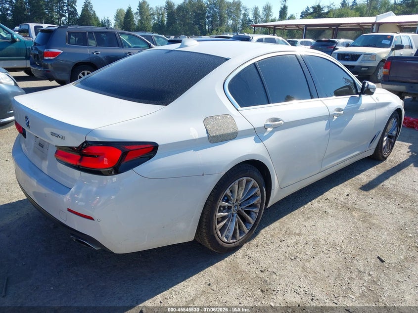 2021 BMW 5er VIN WBA53BH08MWW97043 IAAI salvage auction — LEFT FRONT, Bill Of Sale (Washington), sold $12,500 on 2026-07-11 (photo 4)