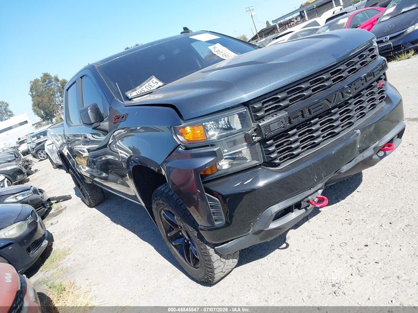 2021 Chevrolet Silverado VIN 1GCPYCEF2MZ303112 IAAI salvage auction — REAR END, Salvage Certificate (California), sold $13,500 on 2026-07-24 (photo 1)