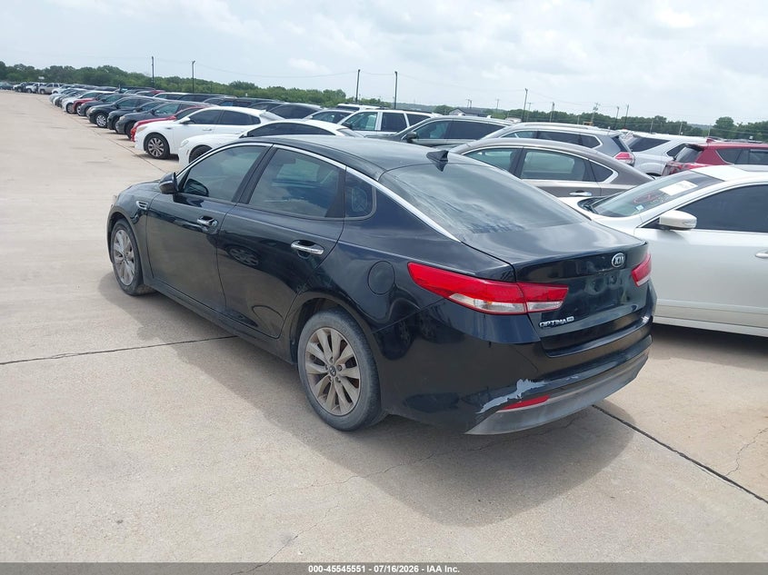 2016 Kia Optima VIN 5XXGU4L39GG052753 IAAI salvage auction — NORMAL WEAR, Original (Texas), sold $1,450 on 2026-08-01 (photo 3)