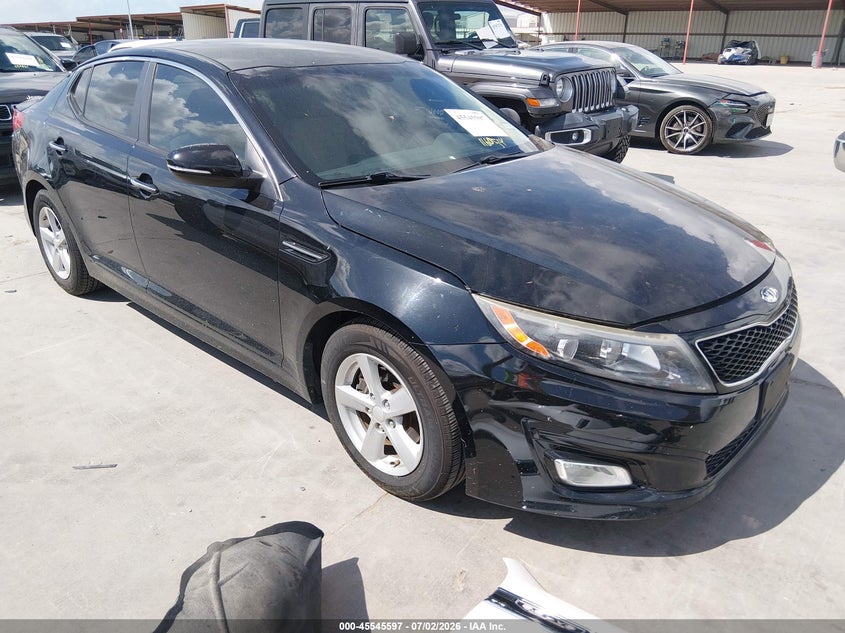 2014 Kia Optima VIN 5XXGM4A7XEG263351 IAAI salvage auction — NORMAL WEAR, Original (Texas), sold $900 on 2026-07-28 (photo 1)