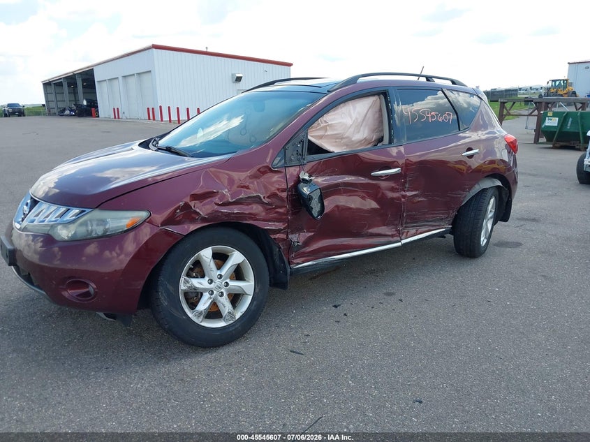 2009 Nissan Murano VIN JN8AZ18W79W124676 IAAI salvage auction — LEFT & RIGHT, Parts Only Bos (Minnesota), sold $25 on 2026-07-13 (photo 2)