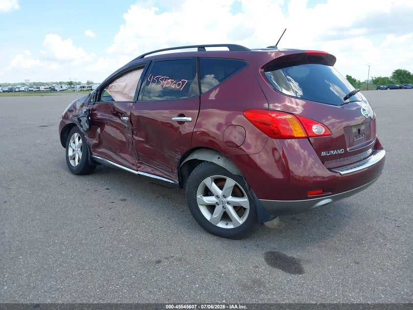 2009 Nissan Murano VIN JN8AZ18W79W124676 IAAI salvage auction — LEFT & RIGHT, Parts Only Bos (Minnesota), sold $25 on 2026-07-13 (photo 3)