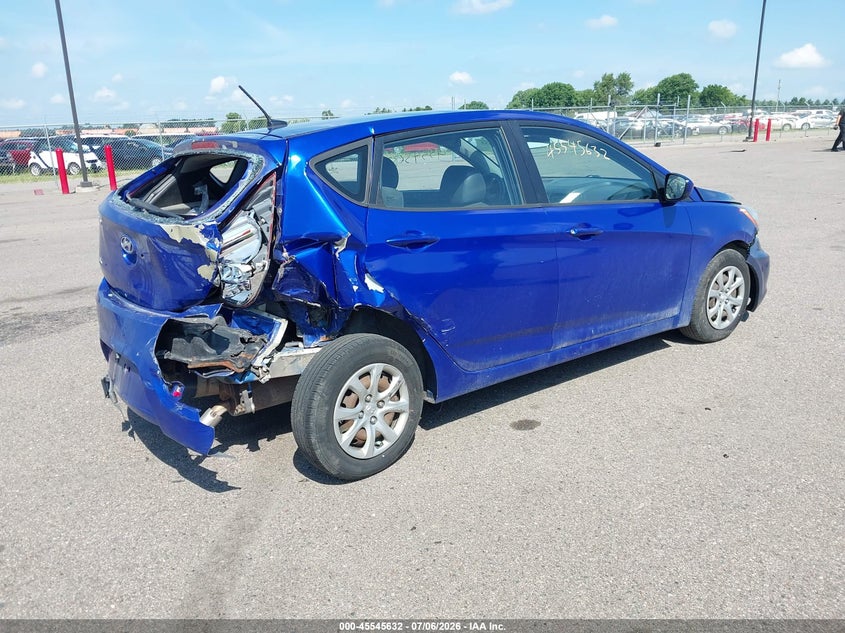 2014 Hyundai Accent VIN KMHCT5AEXEU173046 IAAI salvage auction — REAR END, Parts Only Bos (Minnesota), sold $25 on 2026-07-29 (photo 4)
