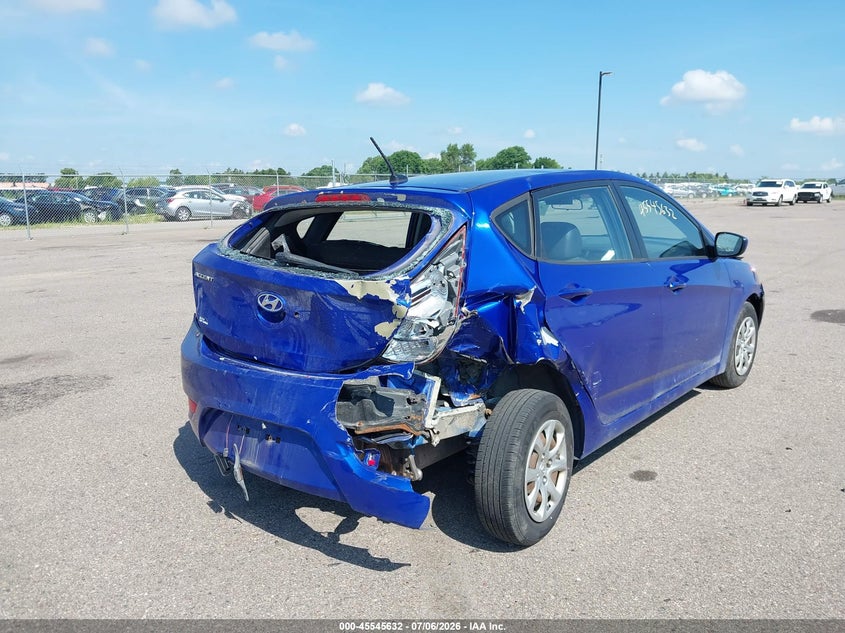 2014 Hyundai Accent VIN KMHCT5AEXEU173046 IAAI salvage auction — REAR END, Parts Only Bos (Minnesota), sold $25 on 2026-07-29 (photo 6)