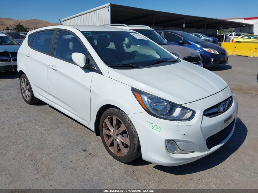 2013 Hyundai Accent VIN KMHCU5AE9DU074231 IAAI salvage auction — REAR END, Salvage (California), sold $1,575 on 2026-07-30 (photo 1)