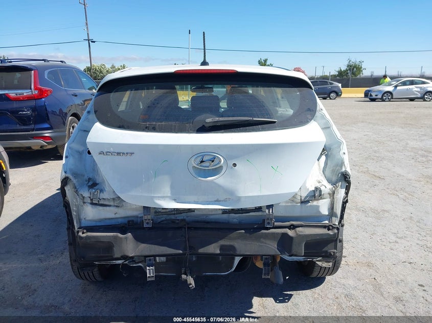 2013 Hyundai Accent VIN KMHCU5AE9DU074231 IAAI salvage auction — REAR END, Salvage (California), sold $1,575 on 2026-07-30 (photo 6)