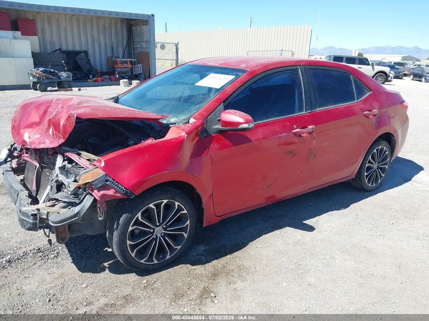 2014 Toyota Corolla VIN 5YFBURHE0EP057491 IAAI salvage auction — FRONT END, Salvage (California), sold $1,200 on 2026-07-13 (photo 2)