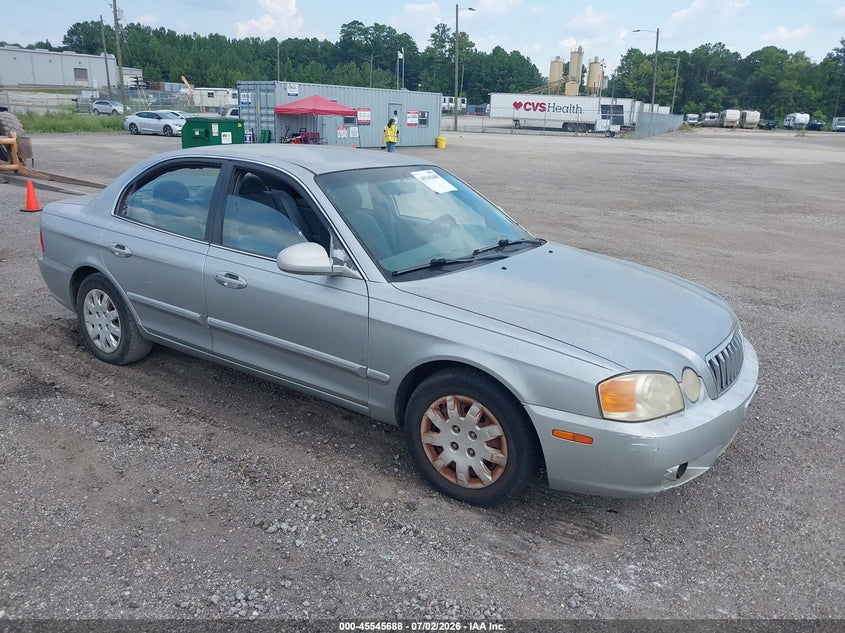 2003 Kia Optima VIN KNAGD126935202463 IAAI salvage auction — NORMAL WEAR, Clear (Alabama), sold $325 on 2026-07-08 (photo 1)