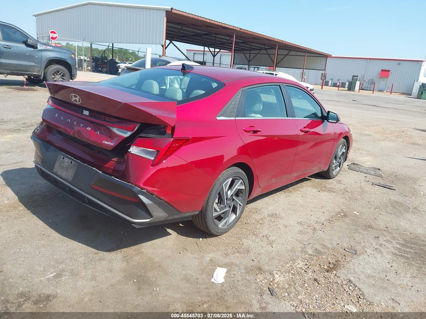 2025 Hyundai Elantra VIN KMHLP4DG6SU024897 IAAI salvage auction — REAR END, Enterprise Vehicles Clear Only (Tennessee), sold $3,150 on 2026-07-08 (photo 4)