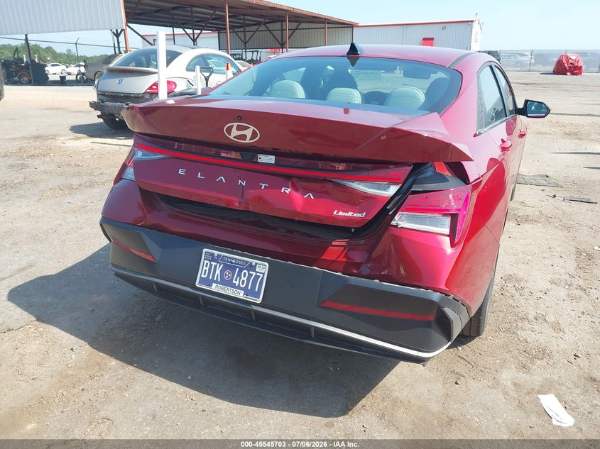 2025 Hyundai Elantra VIN KMHLP4DG6SU024897 IAAI salvage auction — REAR END, Enterprise Vehicles Clear Only (Tennessee), sold $3,150 on 2026-07-08 (photo 6)