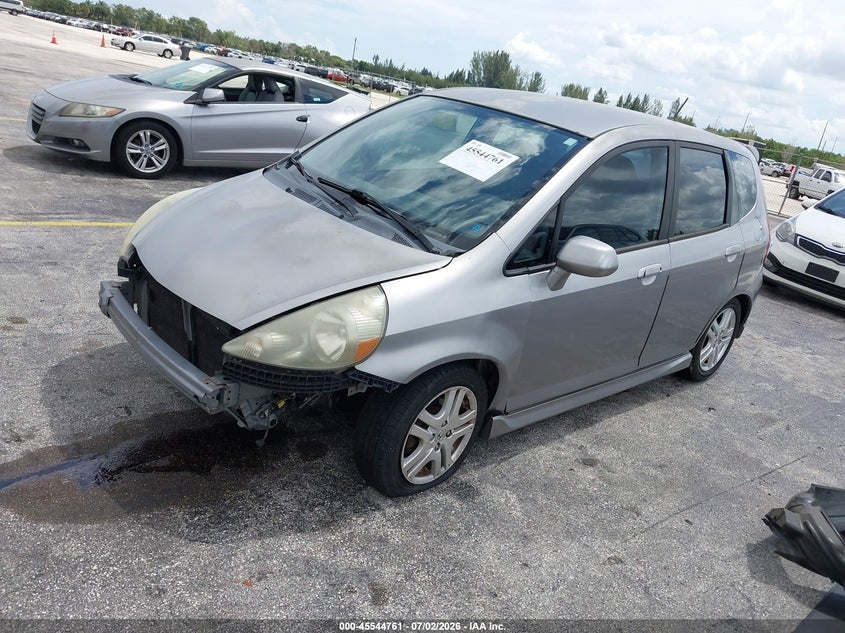 2007 Honda Fit VIN JHMGD38657S052864 IAAI salvage auction — NORMAL WEAR, Clear (Florida), sold $700 on 2026-07-09 (photo 2)
