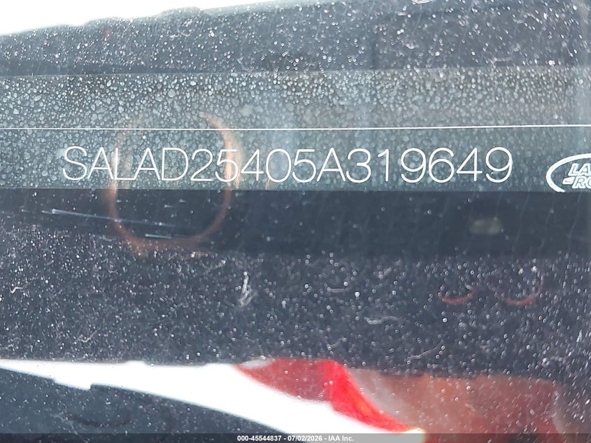 2005 Land rover Lr3 VIN SALAD25405A319649 IAAI salvage auction — NORMAL WEAR, Clear (Virginia), sold $600 on 2026-07-21 (photo 9)