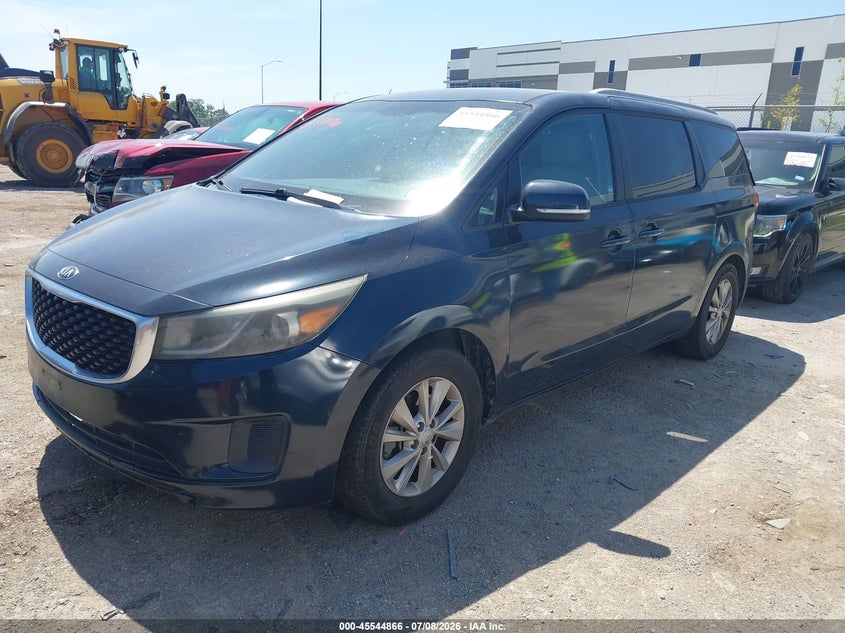 2016 Kia SEDONA VIN KNDMB5C1XG6082825 IAAI salvage auction — REAR END, Salvage (Texas), sold $1,475 on 2026-07-28 (photo 2)