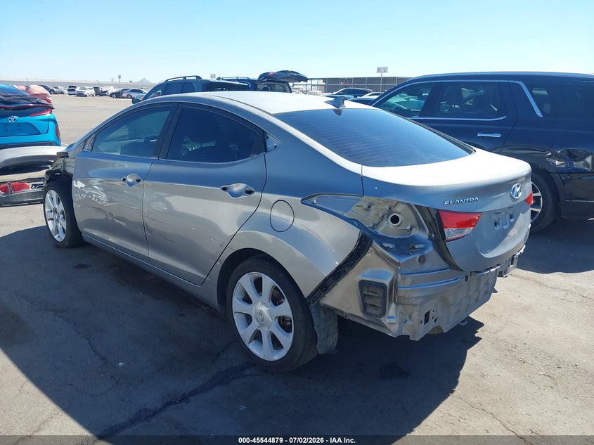 2011 Hyundai Elantra VIN KMHDH4AE2BU152493 IAAI salvage auction — FRONT & REAR, Salvage (Arizona), sold $450 on 2026-07-10 (photo 3)