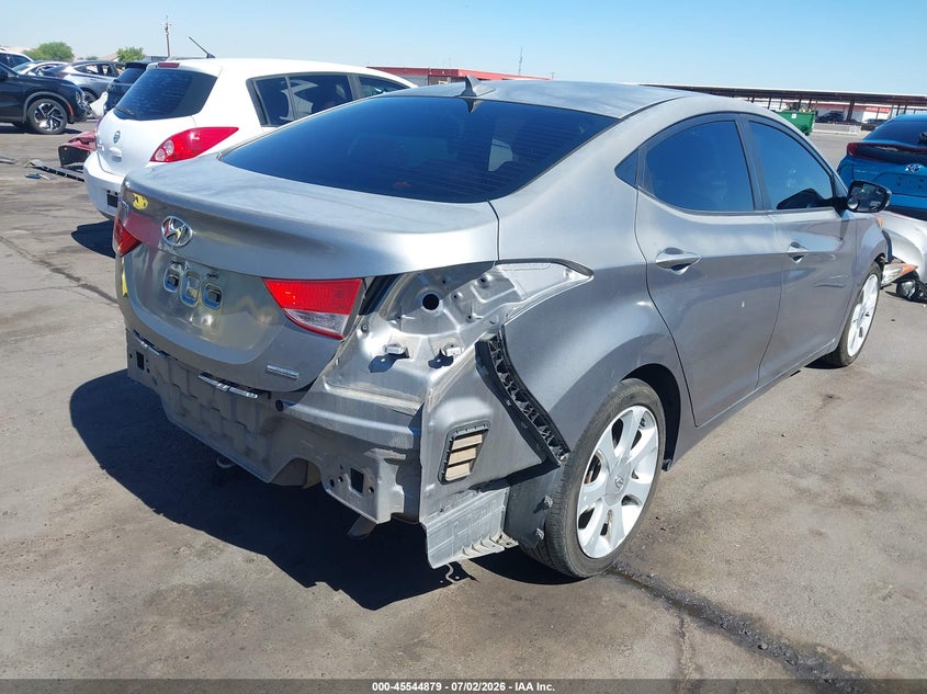 2011 Hyundai Elantra VIN KMHDH4AE2BU152493 IAAI salvage auction — FRONT & REAR, Salvage (Arizona), sold $450 on 2026-07-10 (photo 4)