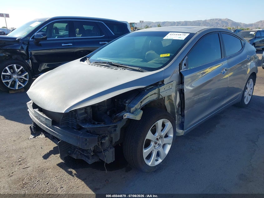 2011 Hyundai Elantra VIN KMHDH4AE2BU152493 IAAI salvage auction — FRONT & REAR, Salvage (Arizona), sold $450 on 2026-07-10 (photo 2)