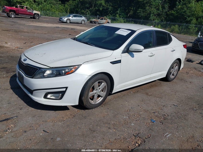 2015 Kia Optima VIN KNAGM4A76F5635822 IAAI salvage auction — NORMAL WEAR, Clear (Mississippi), sold $325 on 2026-07-29 (photo 2)