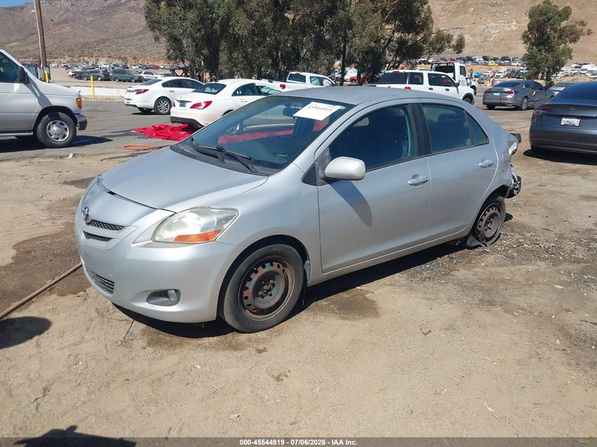 2008 Toyota Yaris VIN JTDBT923681234144 IAAI salvage auction — LEFT REAR, Salvage (California), sold $500 on 2026-07-28 (photo 2)