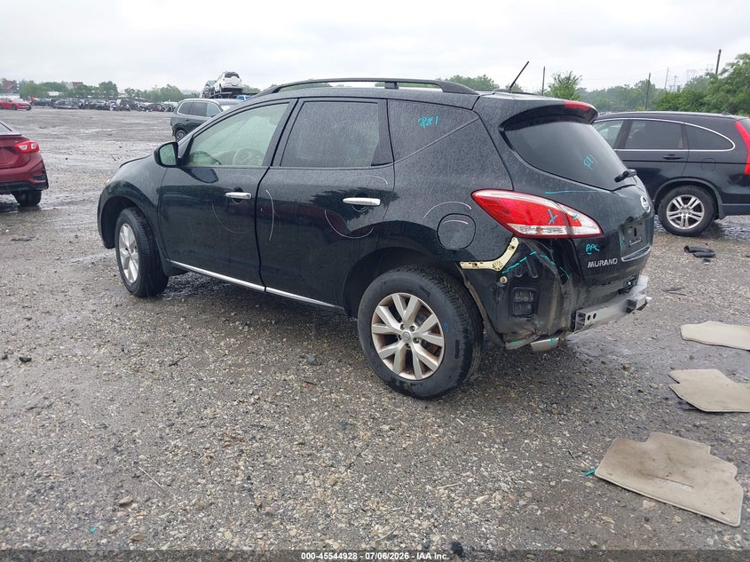 2013 Nissan Murano VIN JN8AZ1MW4DW319424 IAAI salvage auction — REAR END, Salvage (Pennsylvania), sold $25 on 2026-07-24 (photo 3)