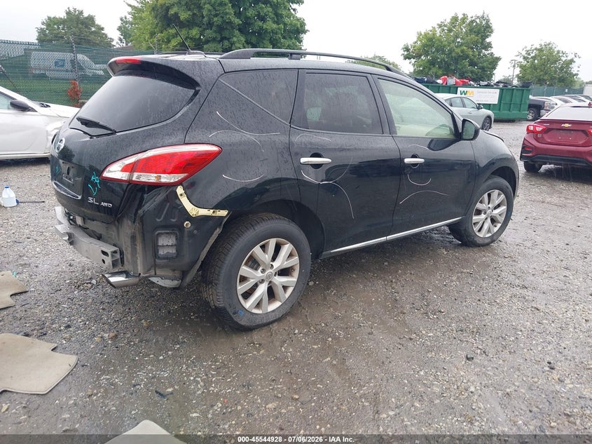 2013 Nissan Murano VIN JN8AZ1MW4DW319424 IAAI salvage auction — REAR END, Salvage (Pennsylvania), sold $25 on 2026-07-24 (photo 4)