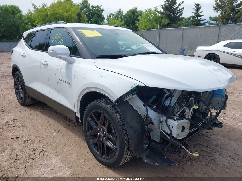 2022 Chevrolet Blazer VIN 3GNKBDRS6NS209149 IAAI salvage auction — FRONT END, Salvage Title, sold $7,000 on 2026-07-26 (photo 1)
