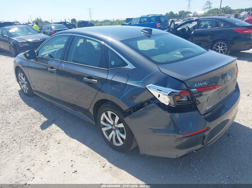 2024 Honda Civic VIN 2HGFE2F21RH588467 IAAI salvage auction — REAR END, Wait Title, sold $8,600 on 2026-08-22 (photo 3)