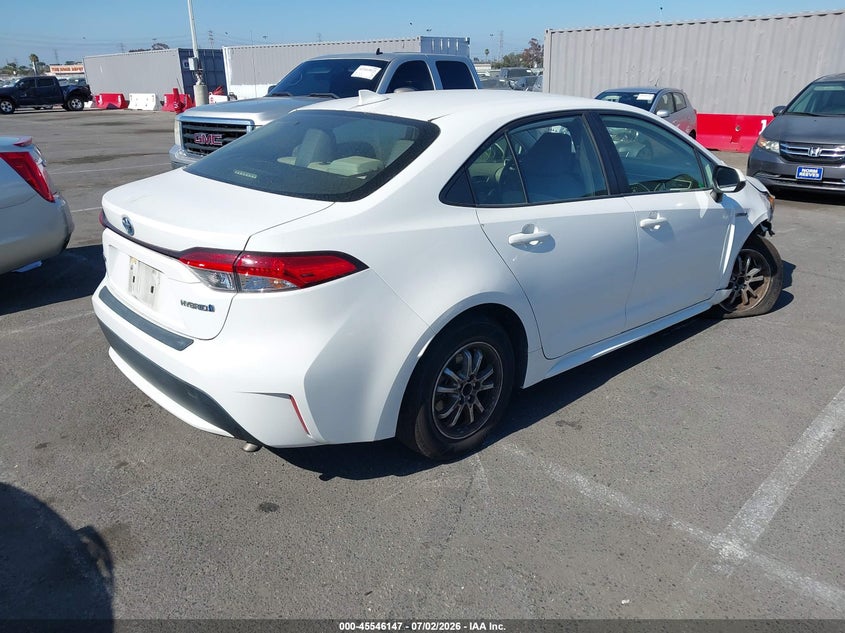 2020 Toyota Corolla VIN JTDEBRBE1LJ015263 IAAI salvage auction — NORMAL WEAR, Salvage (California), sold $5,250 on 2026-07-30 (photo 4)