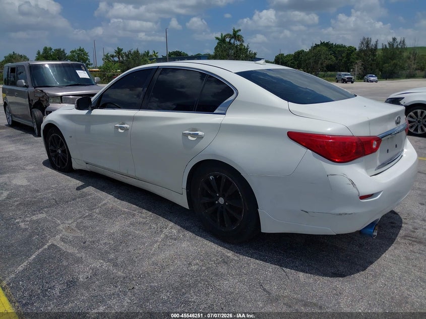 2014 Infiniti Q50 VIN JN1BV7AP9EM681051 IAAI salvage auction — NORMAL WEAR, Clear (Florida), sold $1,100 on 2026-07-23 (photo 3)