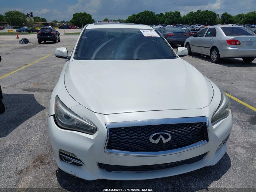 2014 Infiniti Q50 VIN JN1BV7AP9EM681051 IAAI salvage auction — NORMAL WEAR, Clear (Florida), sold $1,100 on 2026-07-23 (photo 6)